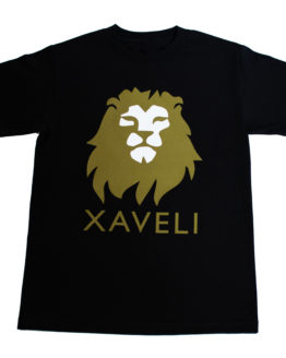 Xaveli Black & Olive Green Logo Tee (White BKG)