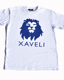 xaveli daylight white tee navy logo