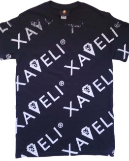 Black Front All over Printed Xaveli T Shirt