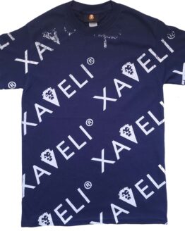 Navy Front All over Printed Xaveli T Shirt